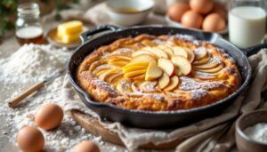 Senza forno questa torta di mele veloce in padella vi stupirà